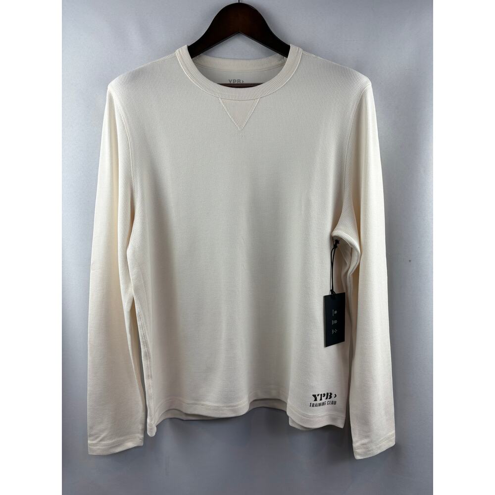 Men’s  Abercrombie x YPB Large Cream Long Sleeve Waffle Shirt